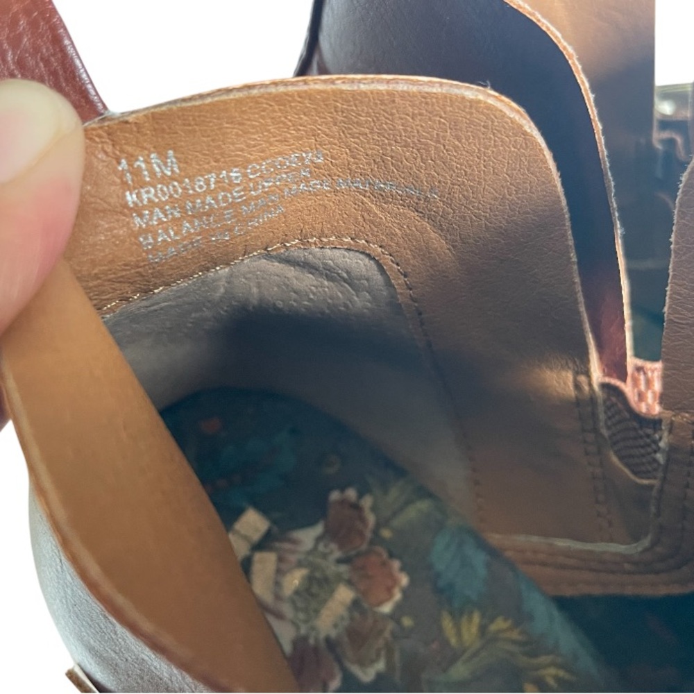 KORKS Kork Ease Tea Ankle Boots Bootie Tan Leather Womens US 11 - Picture 8 of 9